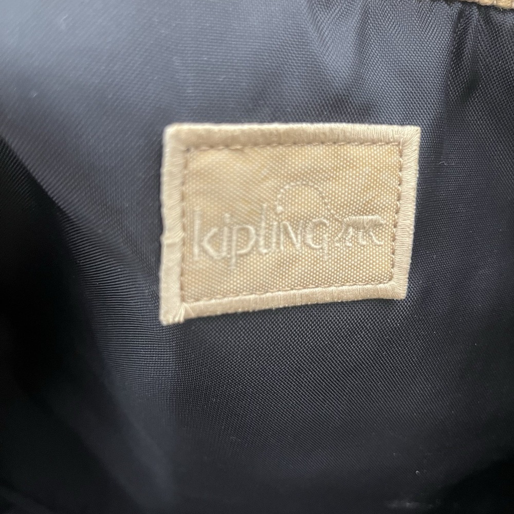 Vintage Kipling Messenger Bag Khaki Tan Nylon Crossbody  y2k Monkey Charm EUC - Picture 4 of 15